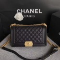Boy Chanel Flap Bag Original Caviar Leather 67086 black Gold Buckle HV01448HB29