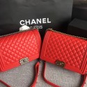 Boy Chanel Flap Bag Original Sheepskin Leather 67088 red HV03612tQ92