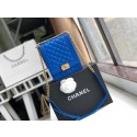Boy chanel handbag Grained Calfskin & Gold-Tone Metal AS0130 blue HV05288MB38
