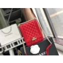 Boy chanel handbag Patent leather & Gold-Tone Metal AS0130 red HV02047gE29