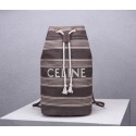 CELINE Canvas Shoulder Bag CL92173 Gray HV05677Pu45
