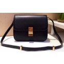 Celine Classic Box Flap Bag Calfskin Leather C2263 Black HV01040TP23