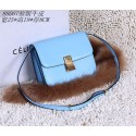 Celine Classic Box Small Flap Bag Calfskin 88007 Light blue HV04752hi67