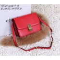 Celine Classic Box Small Flap Bag Calfskin 88007 Red HV04771rh54