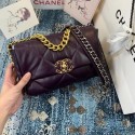 Chanel 19 flap bag AS1160 deep purple HV01901aM39