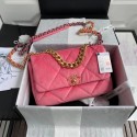 Chanel 19 flap bag velvet AS1161 pink HV09938fj51