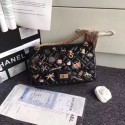 Chanel 2.55 handbag Aged Calfskin, Charms & Gold-Tone Metal A1112 black HV07253fH28