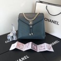 Chanel backpack Calfskin & Gold-Tone Metal A57555 blue HV04358mV18