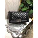 Chanel Boy Flap Original Sheepskin Leather Shoulder Black Bag A67086 Silver HV07179Zr53