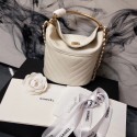 Chanel Bucket Bag Lambskin & Gold-Tone Metal A57861 white HV03867uU16