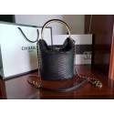 Chanel Bucket Bag Python & Gold-Tone Metal A57861 Black HV11998fH28
