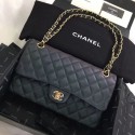 Chanel Calfskin & Gold-Tone Metal A01112 black HV11945OG45