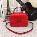 Chanel Calfskin & Gold-Tone Metal bag A81332 red HV11878Yo25