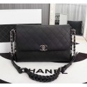 Chanel Calfskin Leather Shoulder Bag 33654 black HV01633Xr72