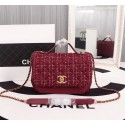 Chanel Calfskin Leather tote Bag 85583 Burgundy HV01971EC68