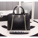 Chanel Calfskin Leather tote Bag 85584 black HV06254Kd37