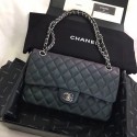 Chanel Calfskin & Silver-Tone Metal A01112 black HV11900JD63