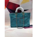 Chanel Canvas Shoulder Shopping Bag A2369 Green HV01438va68