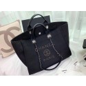 Chanel Canvas Tote Shopping Bag A66941 black HV00957Xw85