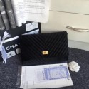 Chanel classic clutch velvet & Gold-Tone Metal 35629 black HV00022fo19