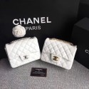 Chanel Classic Flap Bag original Patent Leather 1115 white HV04343Yv36