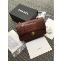 Chanel Classic Handbag Original Alligator & Gold-Tone Metal A01112 Burgundy HV04801Il41