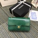 Chanel Classic Handbag Original Lizard & Gold-Tone Metal A01112 green HV02906Ym74