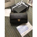 Chanel classic handbag ostrich A01112 black HV00930DS71
