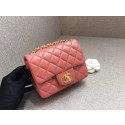 Chanel Classic original Sheepskin Leather cross-body bag A1115 pink gold chain HV11362vX95