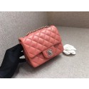 Chanel Classic original Sheepskin Leather cross-body bag A1115 pink silver chain HV04529yx89