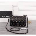 Chanel Classic Sheepskin Leather cross-body bag A1116 black silver-Tone Metal HV01422tQ92