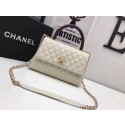 Chanel Classic Top Handle Bag A92991 white Gold chain HV04411aM39
