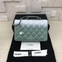 Chanel Clutch with Chain A33814 green HV07889fr81