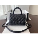 Chanel coco mini flap bag with top handle AS2215 black HV01785dE28