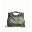 CHANEL Denim 31 Shopping bag AS1407 green HV01673hk64