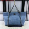 Chanel Denim Tote Shopping Bag 1100 blue HV01598DI37