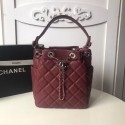 Chanel drawstring bag A91273 Burgundy HV01064UM91