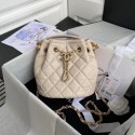 Chanel Drawstring Sheepskin bag AS2057 Beige HV01420Va47