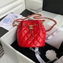 Chanel Drawstring Sheepskin bag AS2057 red HV08975RX32