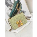 Chanel flap bag AS2259 green HV02841yj81