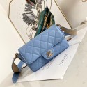 Chanel flap bag AS2273 light blue HV03325Eb92