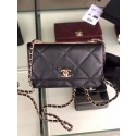 Chanel flap bag Lambskin & Gold-Tone Metal 3798 black HV08907io33
