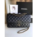 Chanel flap bag Lambskin & Gold-Tone Metal 57276 black HV06706xh67