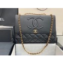 Chanel flap bag Lambskin & & Gold-Tone Metal A92233 black HV05116Dq89
