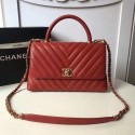 Chanel Flap Bag with Top Handle A92991 red HV03203Oj66