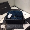 Chanel flap bag Wool sheepskin &Gold-Tone Metal AS1063 blue HV04688HB29