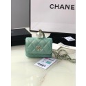 Chanel flap coin purse with chain AP2119 green HV07205De45