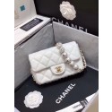 Chanel flap Imitation Pearls bag AS1436 white HV01619lU52