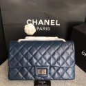 Chanel Flap Original Calf leather Shoulder Bag A227 blue silver chain HV07910tL32