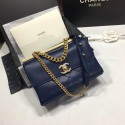 Chanel Flap Original Cowhide Shoulder Bag 56987 dark blue HV03595TP23